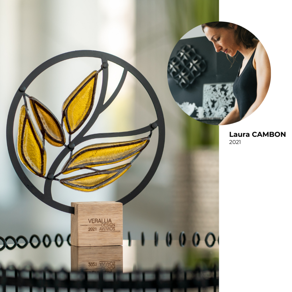 Trophée concu par Laura CAMBON pour les Verallia Design Awards